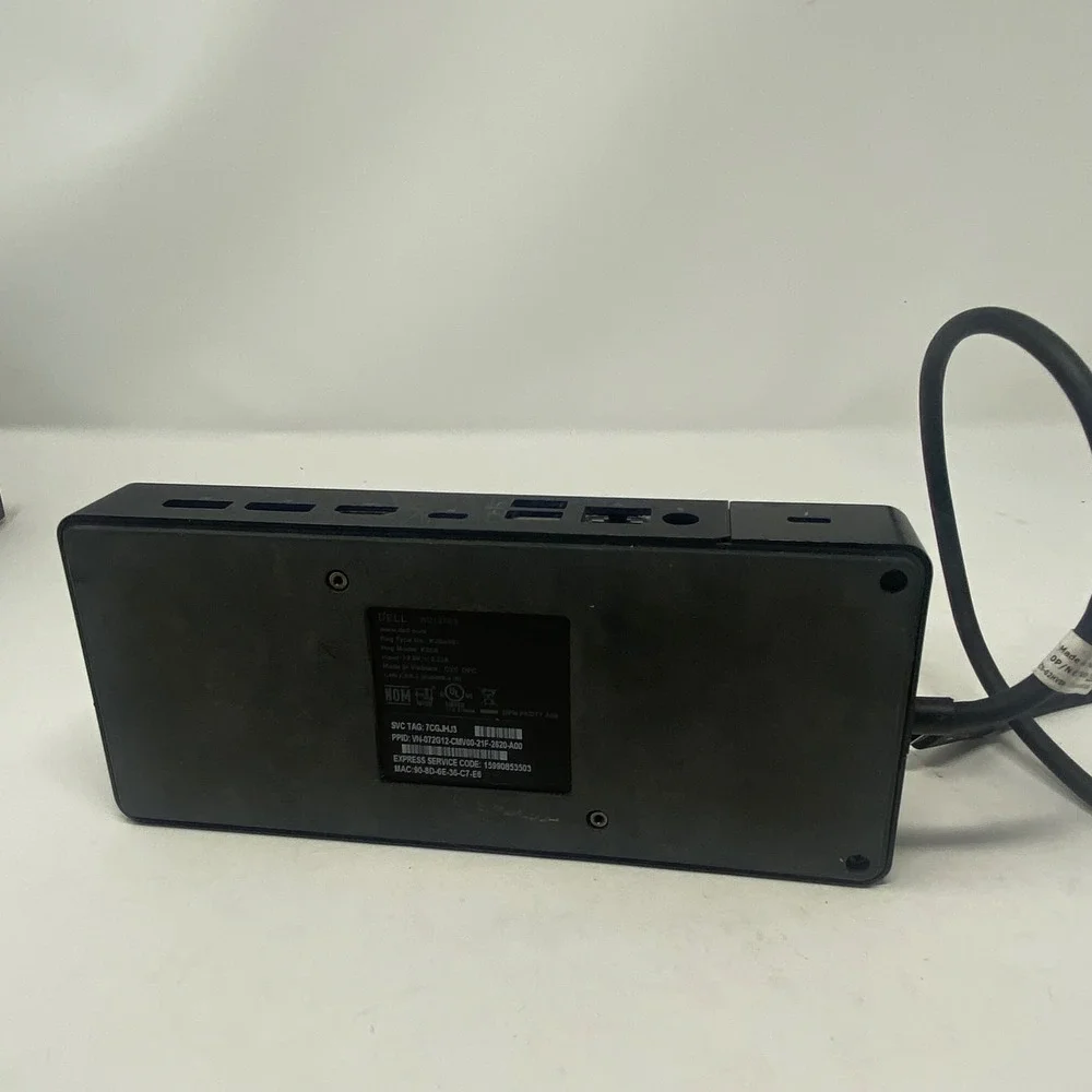 Dell WD19TBS Thunderbolt Docking Station K20A001 Black USB-C Dock No AC Adapter
